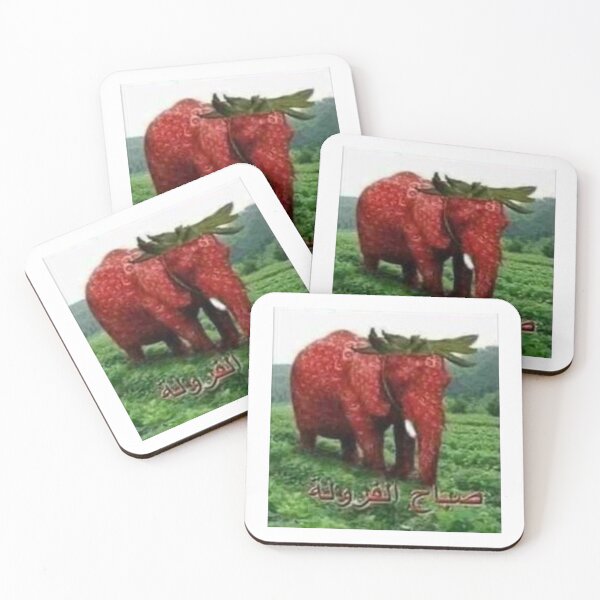 Item preview, Arabic Strawberry Elephant meme designed and sold by teaisfantastic.
