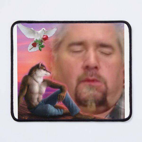 Item preview, Guy Fieri with Wolf meme designed and sold by teaisfantastic.