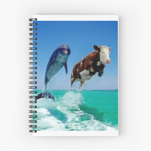 Item preview, Cow swimming with Dolphin designed and sold by teaisfantastic.