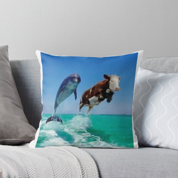 Item preview, Cow swimming with Dolphin designed and sold by teaisfantastic.