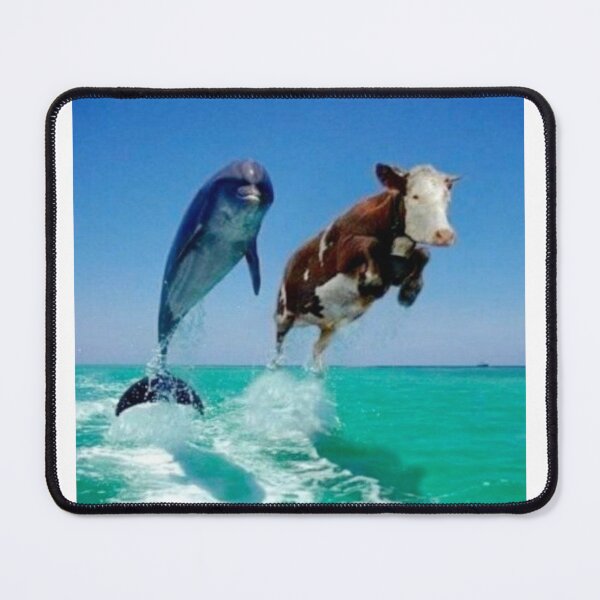 Item preview, Cow swimming with Dolphin designed and sold by teaisfantastic.