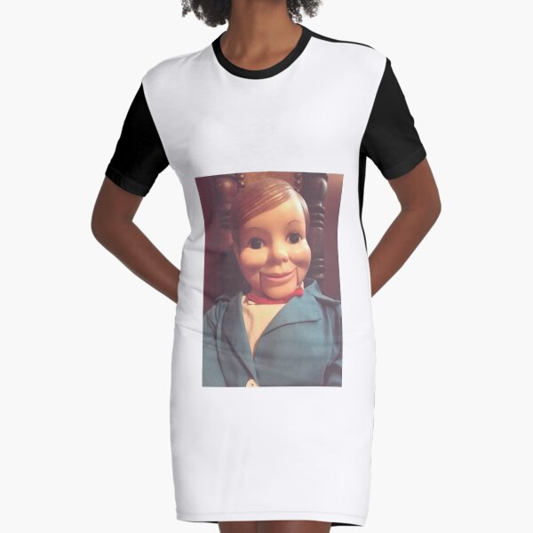 Willie Talk Vintage Ventriloquist Graphic T-Shirt Dress