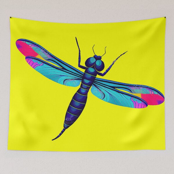 Item preview, Colourful Dragonfly Vector Art Print designed and sold by ThePurpleMelon.