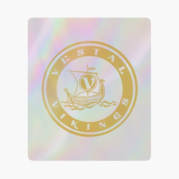 Viking ship logo art design Holographic Sticker