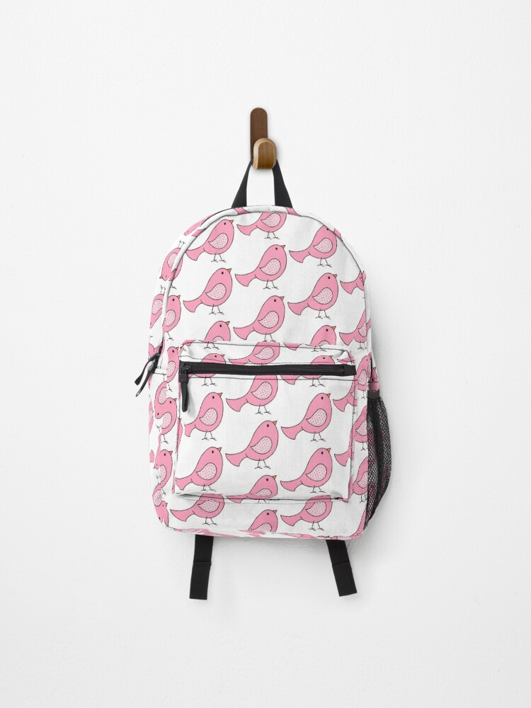 Thumbnail 1 of 3, Backpack, Bird Pink designed and sold by Rusembell.