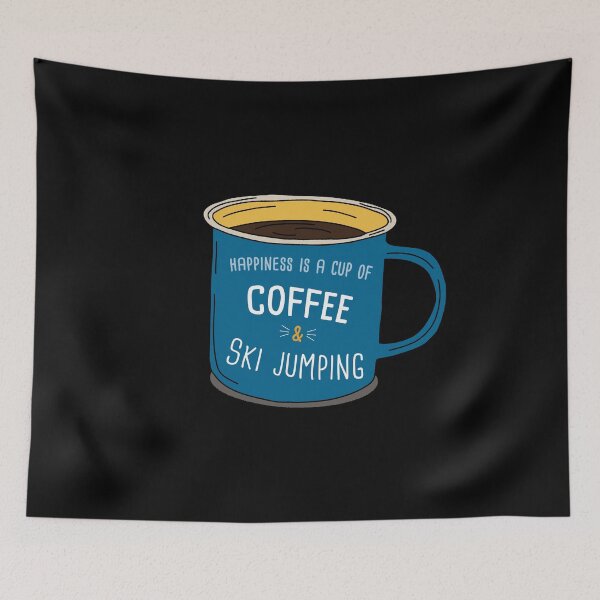 Item preview, Ski Jumping & Coffee is happiness designed and sold by orlumbuspirate.