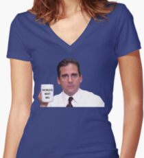 World's Best Big Women's Fitted V-Neck T-Shirt