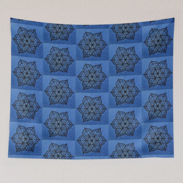Item preview, ACCEPTANCE MANDALA ~ SACRED GEOMETRY FOR THE SOUL~ BLUE designed and sold by Ann Chatfield.