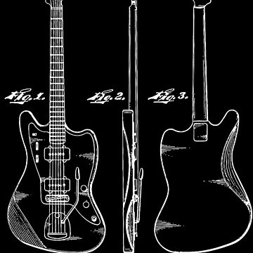 Artwork thumbnail, Guitar Patent Drawing (fj1-2022-09) by Regal-Music