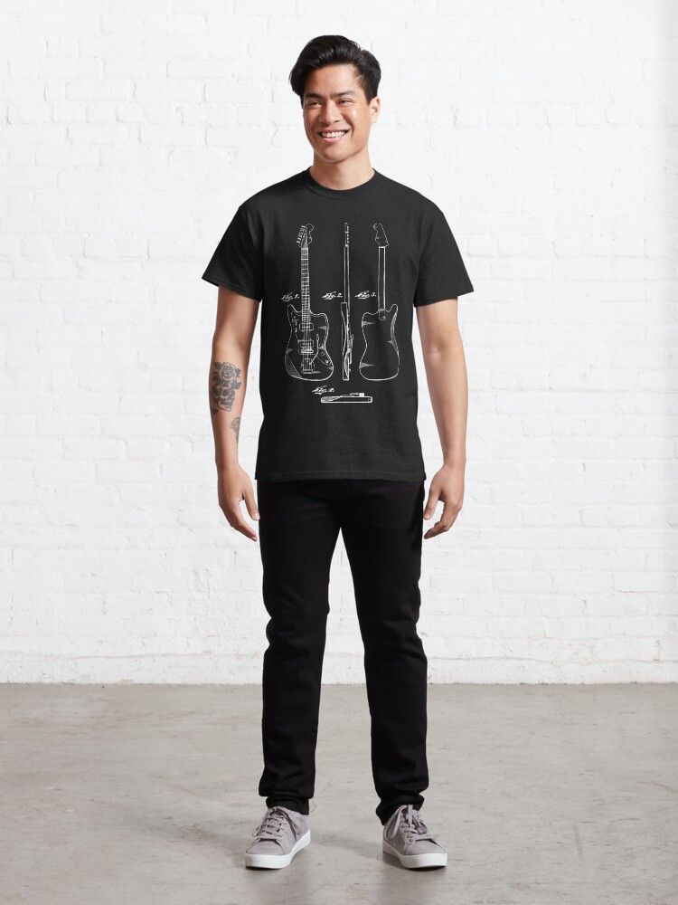 Thumbnail 3 of 7, Classic T-Shirt, Guitar Patent Drawing (fj1-2022-09) designed and sold by Regal-Music.