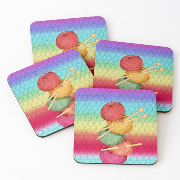 Item preview, Knitting Threads Glitter  Rainbow Background designed and sold by HerwigVob.