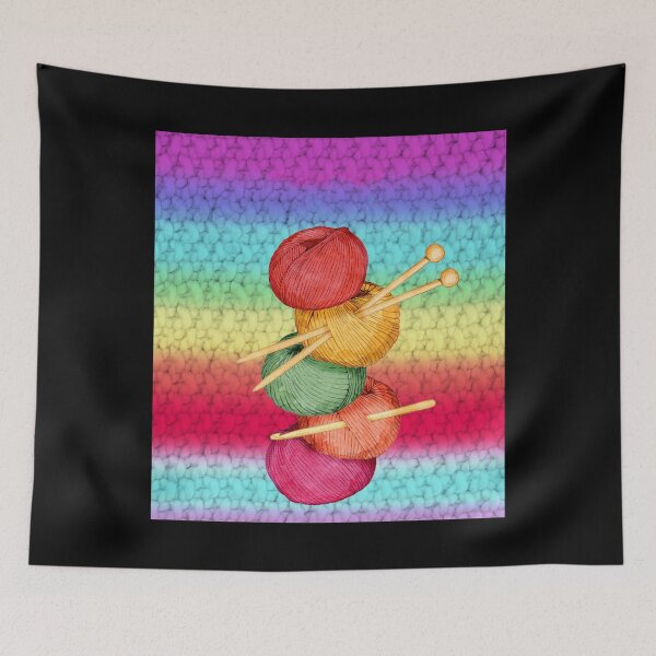 Item preview, Knitting Threads Glitter  Rainbow Background designed and sold by HerwigVob.