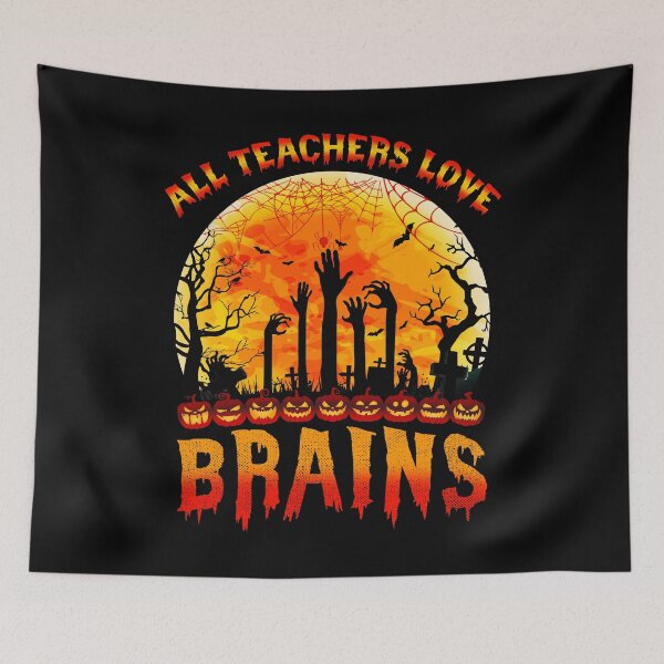 Item preview, All teacher love brains halloween funny teacher witch designed and sold by elizabethdawnn.