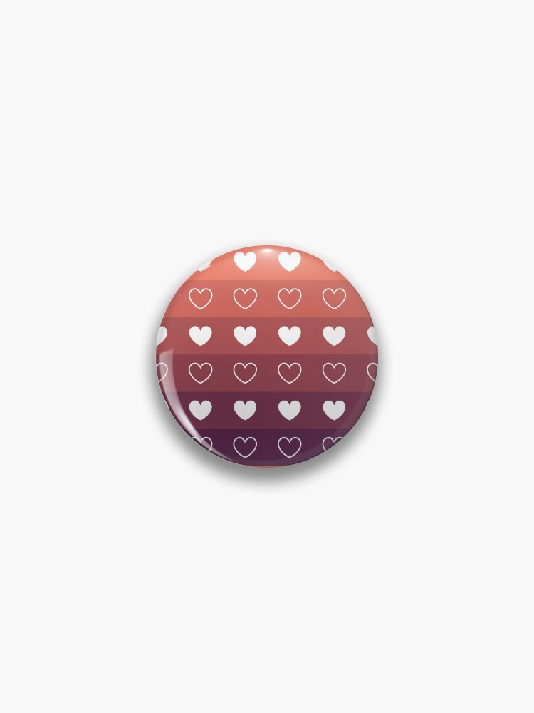 Thumbnail 1 of 3, Pin, Gradient Heart Pattern designed and sold by sofibelen.