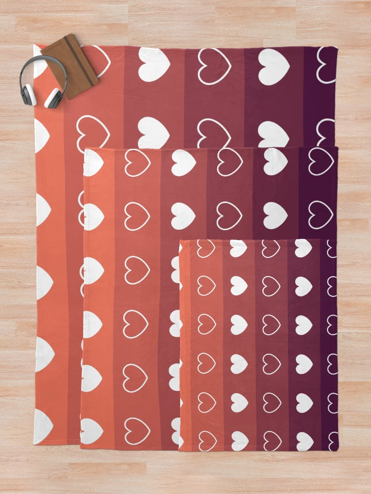 Thumbnail 5 of 6, Throw Blanket, Gradient Heart Pattern designed and sold by sofibelen.