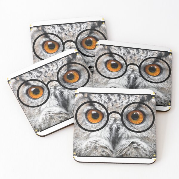 Item preview, Owl Glasses Stars Border Animal Lover Animal pics picture  designed and sold by SGNorton.