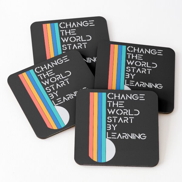 Item preview, Change the World Start By Learning- Vintage Retro Design designed and sold by jamie Omahen.