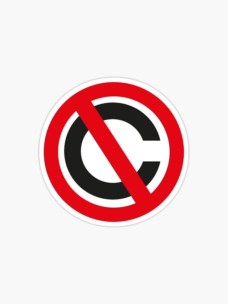 "No Copyright just a sticker" Sticker for Sale by StickerEmUp2 Redbubble
