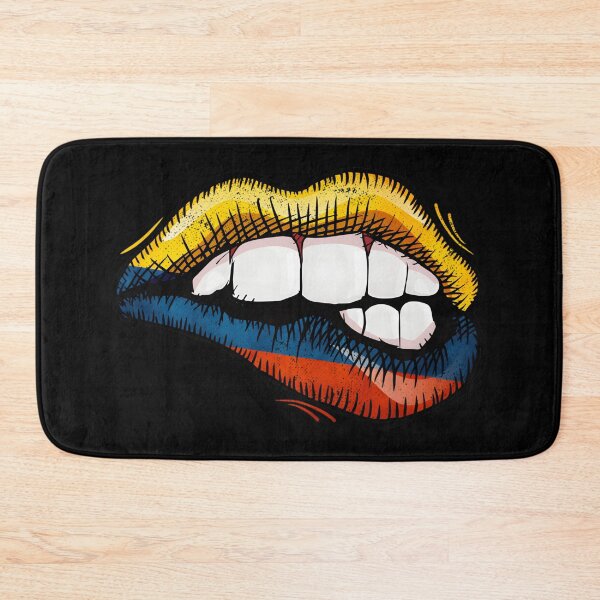 Artikelvorschau, Sexy beißende Lippen Kolumbien-Flagge kolumbianische Liebe, taillierter V-Ausschnitt entworfen und verkauft von sroyamirzadh.