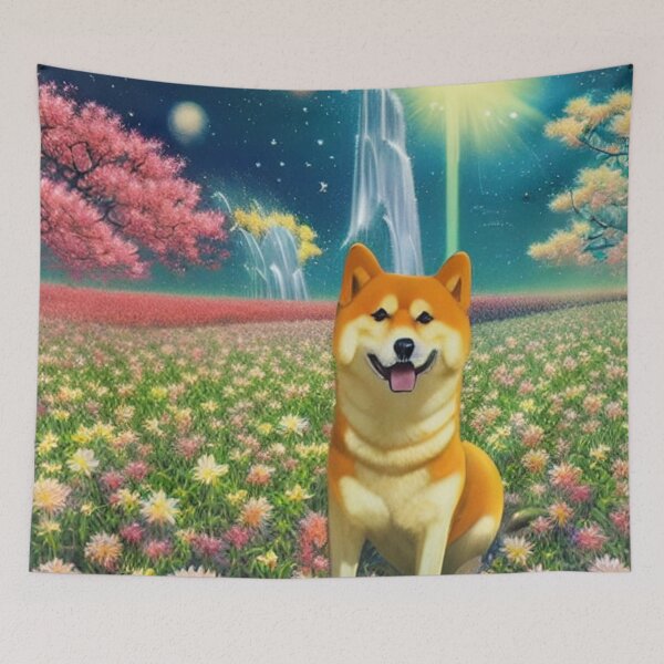 Item preview, Hiroshi Nagai style | generated in Stable Diffusion | Shiba Inu designed and sold by Daemonrat.