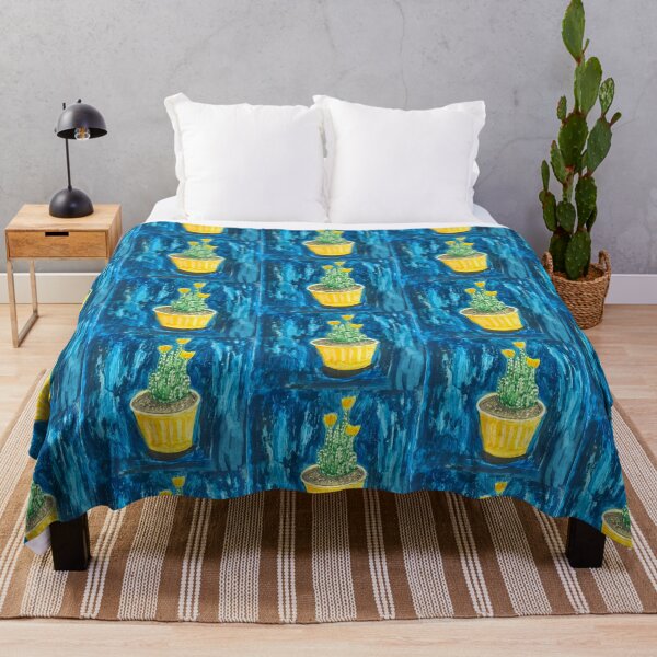 Item preview, Gouache cactus with yellow flowers designed and sold by altairaleon.