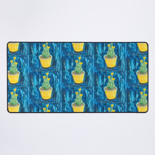 Item preview, Gouache cactus with yellow flowers designed and sold by altairaleon.