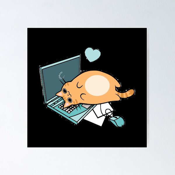 Item preview, Cute Laptop Cat designed and sold by OCONNORTUCKER.