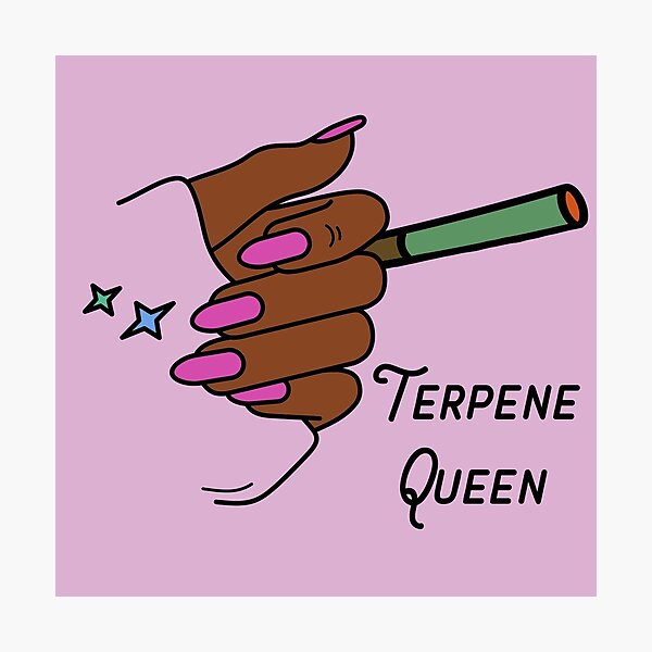 Item preview, Terpene Queen Weed Joint Black Woman With Hot Pink Nails Design - For Stoners/Smoker Girls 420/Weed/Marijuana/Cannabis/Pot Lovers designed and sold by SteamParliament.