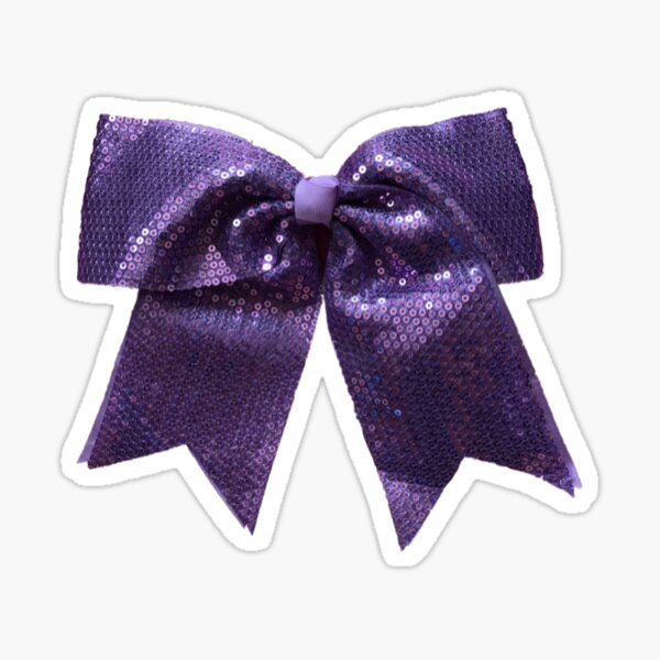 Purple Bow Glitter Stickers