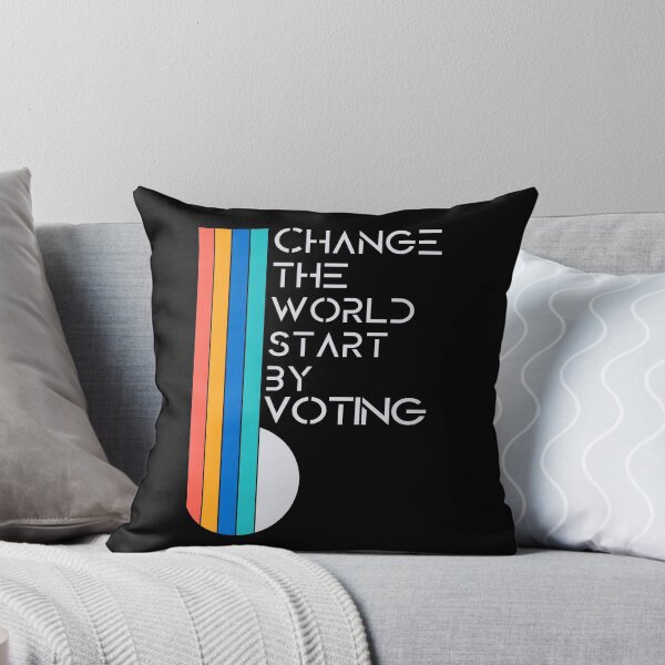Item preview, Change the World Start By Voting - Vintage Retro Design designed and sold by jamie Omahen.