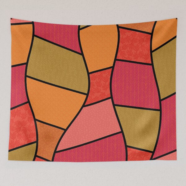 Item preview, Abstract 10 - Textured Curvy Chevrons in Fruit Salad Hues designed and sold by PaisleyMcNoodle.