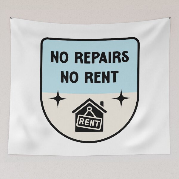 Item preview, No Repairs No Rent - Anti Landlord designed and sold by Picket Club.