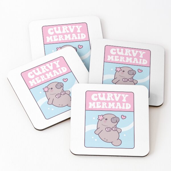 Item preview, Cute Manatee In Seashell Bikini Curvy Mermaid Funny designed and sold by rustydoodle.