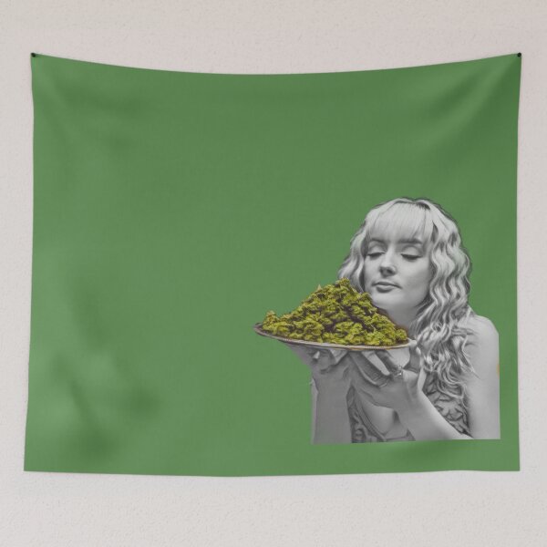 Item preview, Hot Stoner Girl With Pound of Weed Buds Design - For Stoners/Smoker Girls 420/Weed/Marijuana/Cannabis/Pot Lovers designed and sold by SteamParliament.