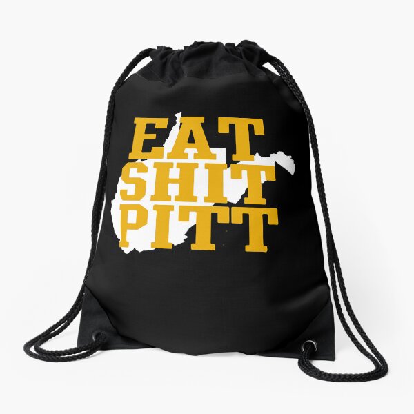 Eat Shit Pitt - Old Gold Drawstring Bag