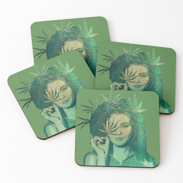 Item preview, Hot Stoner Girl With Weed Leaves Design - For Stoners/Smoker Girls 420/Weed/Marijuana/Cannabis/Pot Lovers designed and sold by SteamParliament.