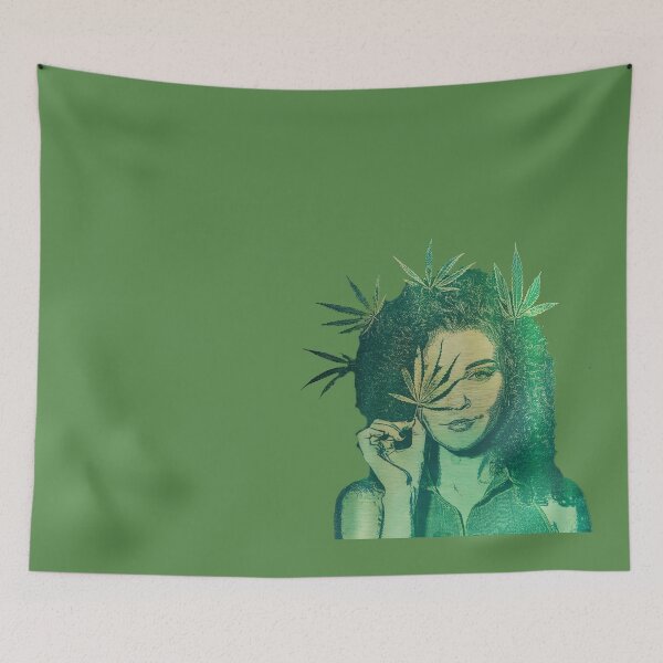Item preview, Hot Stoner Girl With Weed Leaves Design - For Stoners/Smoker Girls 420/Weed/Marijuana/Cannabis/Pot Lovers designed and sold by SteamParliament.