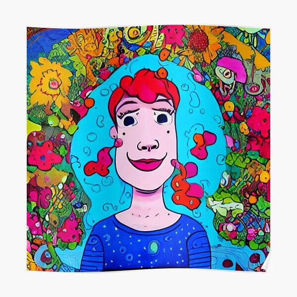 "loopy gloopy ai generated art " Poster for Sale by botprompts Redbubble