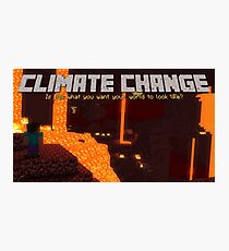 Minecraft Climate Change Photographic Print