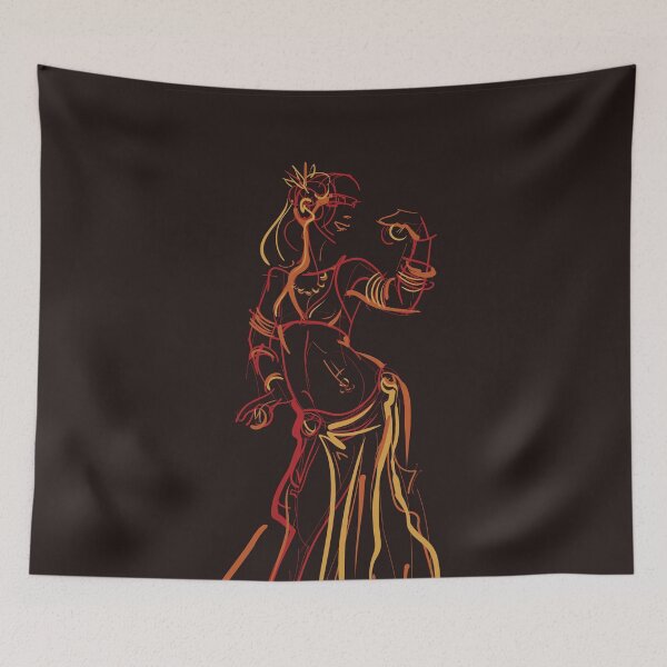 Item preview,  tribal fusion belly dancer dynamic gestures sketch drawing designed and sold by JeraRS.