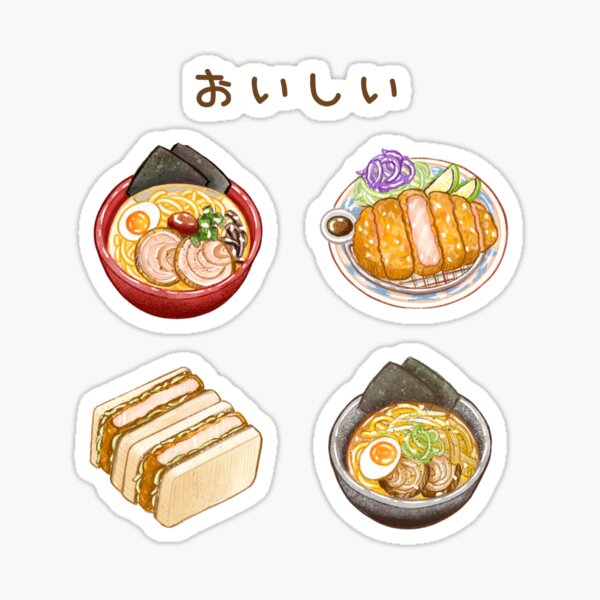 Item preview, Japanese Food 日本美食插畫 - Ramen & Tonkatsu 拉麵與豬排 designed and sold by Rose Chiu.