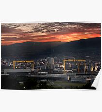 Belfast City Sunset Poster
