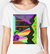 Tutti Frutti Disco Chaos neon abstract weird vibrant Women's Relaxed Fit T-Shirt