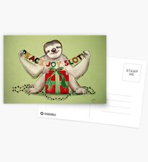 Christmas Sloth Postcards