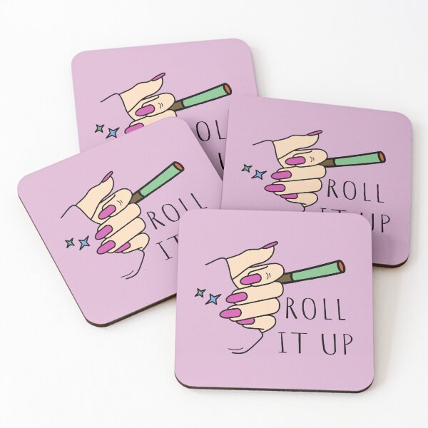 Item preview, Roll It Up Weed Joint Woman With Hot Pink Nails Design - For Stoners/Smoker Girls 420/Weed/Marijuana/Cannabis/Pot Lovers designed and sold by SteamParliament.