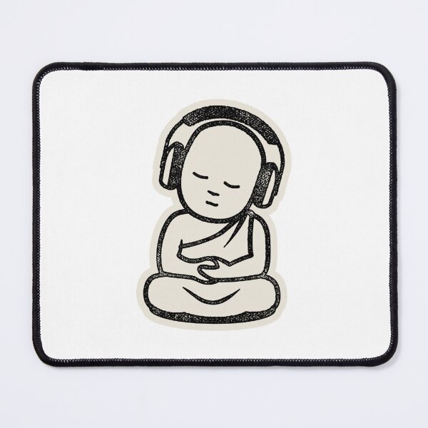 Item preview, Buddha Headphones - Buddhist Monk DJ Sticker designed and sold by ClaudioKopp.