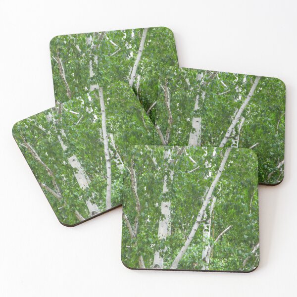 Item preview, Birch Tree Photography Green White Woods Forest Summer designed and sold by Siela.