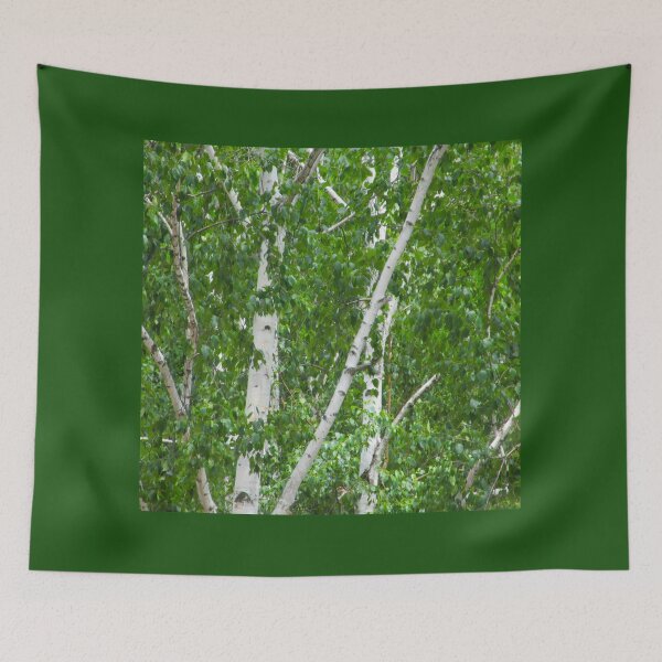 Item preview, Birch Tree Photography Green White Woods Forest Summer designed and sold by Siela.