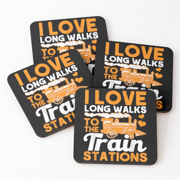 Item preview, I Love Long Walks To Train Stations Railroad Lovers Train designed and sold by Torokjakab.