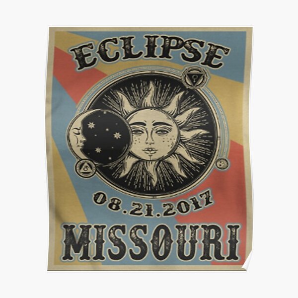 Vintage Solar Eclipse Missouri 2017 t-shirt Poster